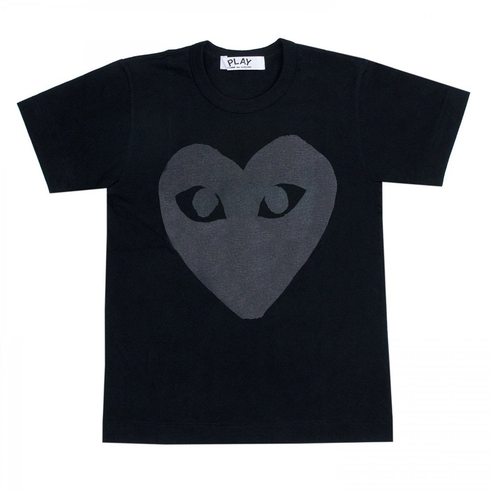 Comme des Garçons T-Shirts PLAY heart graphic — CJ04-Black