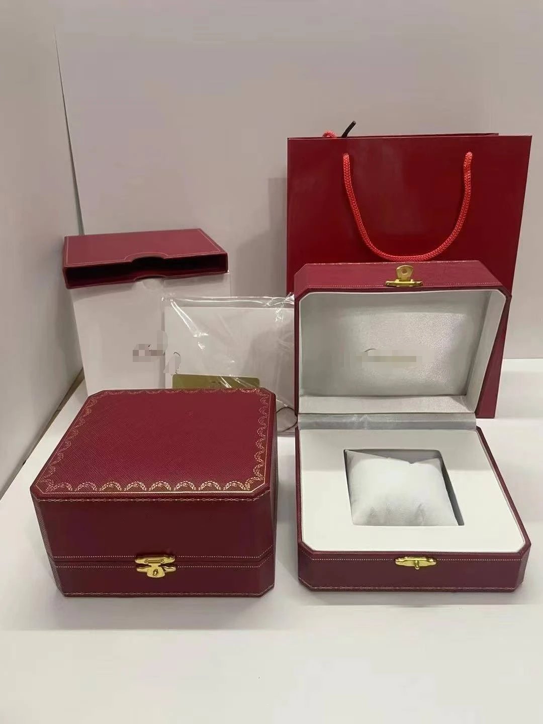 Matching original brand watch box