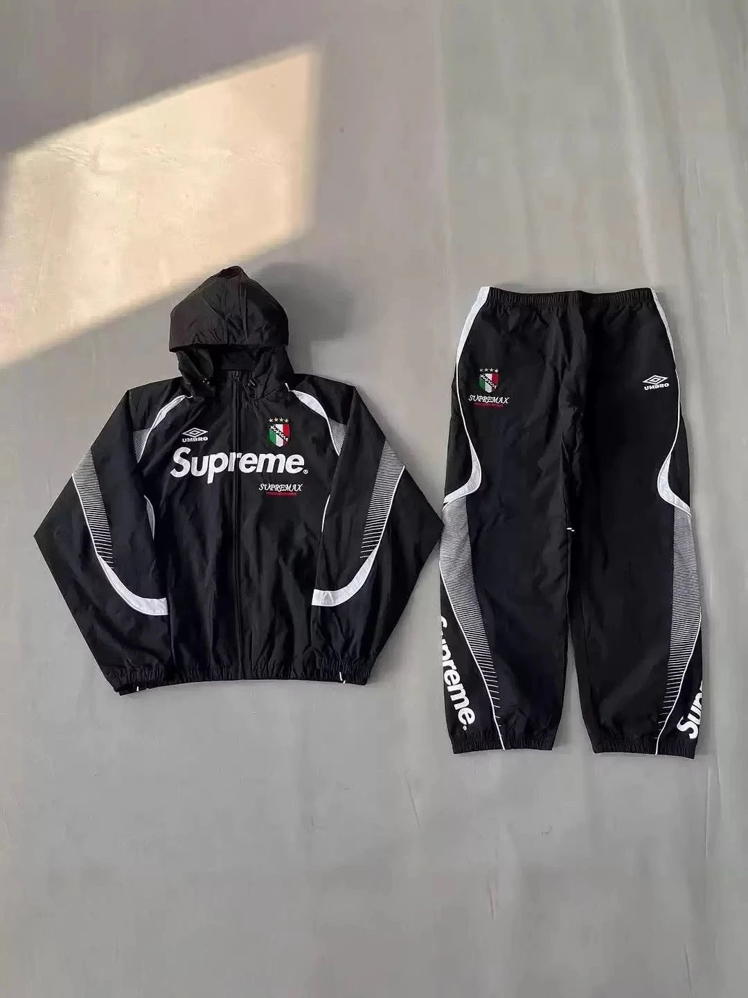 Cross border Sup Tracksuit trendy sportswear set jacket+pants assault jacket hoodie jacket