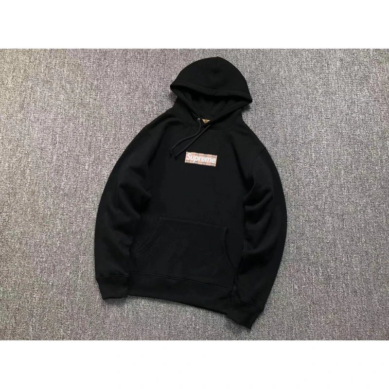 E541# Collab Burberry Black Hoodie
