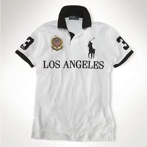 Men's Summer Polo Shirts, European & US Style Casual Embroidery Big City Collection, Big Size Crew Neck T-Shirt Polo