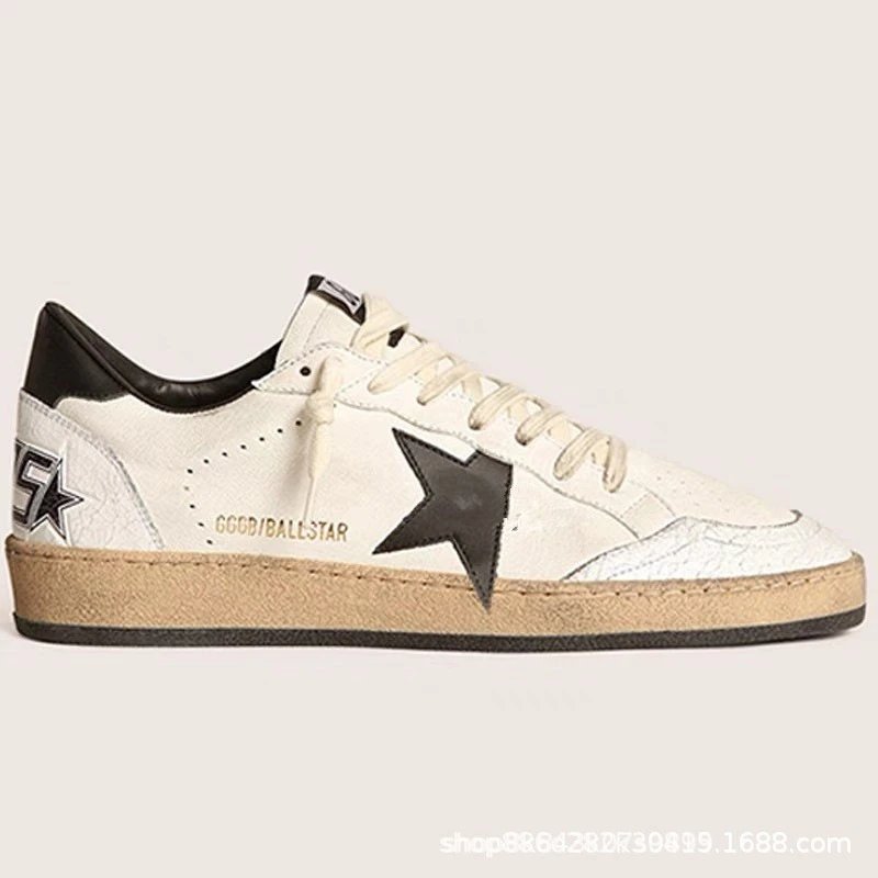 2024 classic korean star distressed dirty shoes women’s retro silver tail hidden heel trendy dirty white shoes trendy