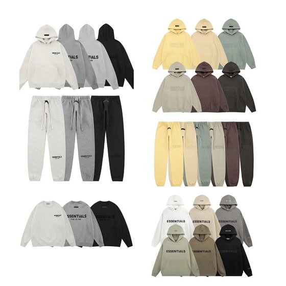 ESS Cross border New Hooded Round Neck Short T Shorts FOG Loose Men and Women Couple Classic Casual Cotton