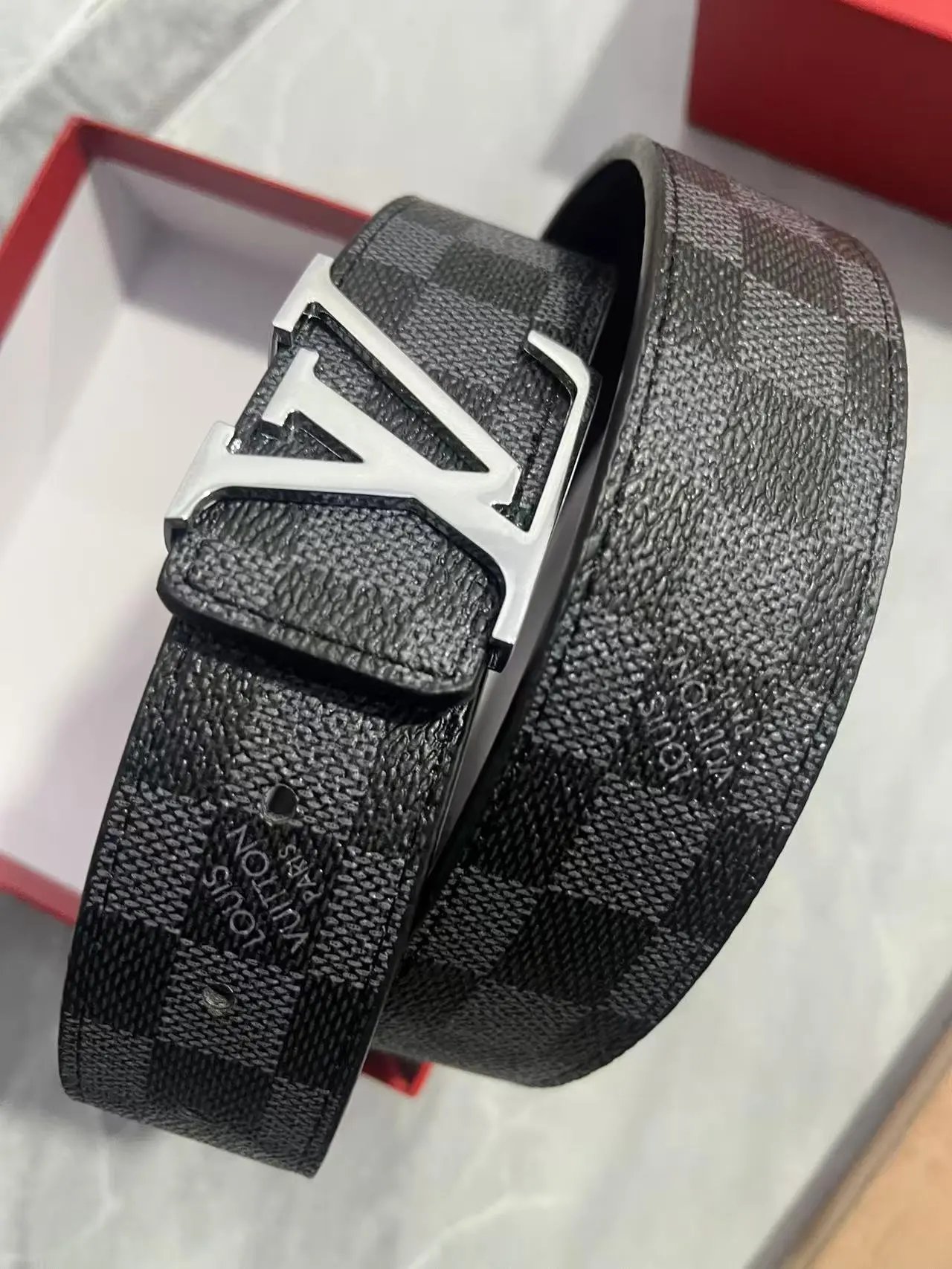 Louis Vuitton LV Initiales Reversible Belt Damier Graphite