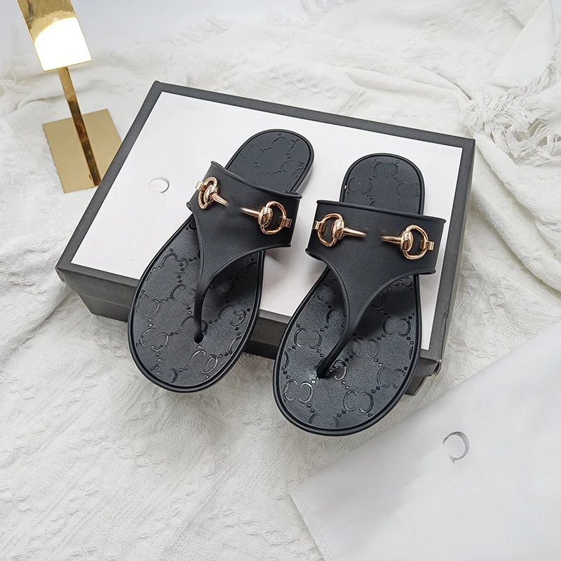 Herringbone Black Gold Buckle