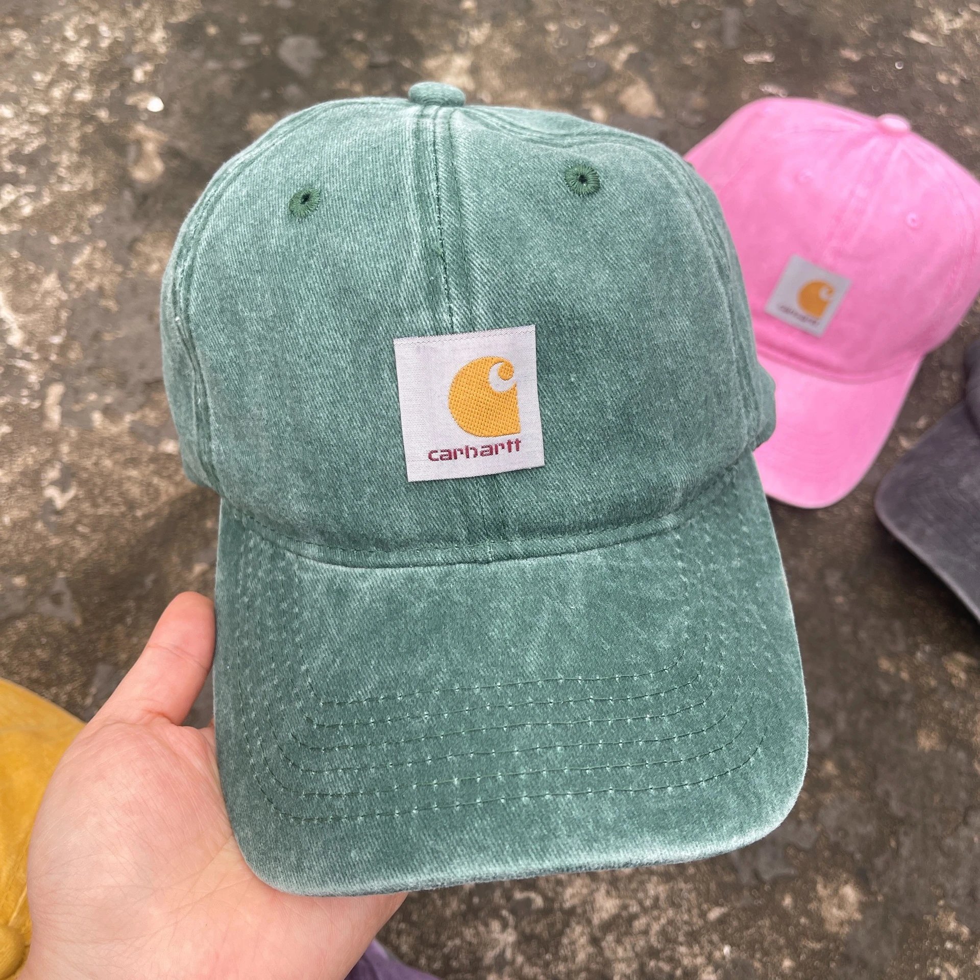 Carhartt Logo Patch Washed Cap Green