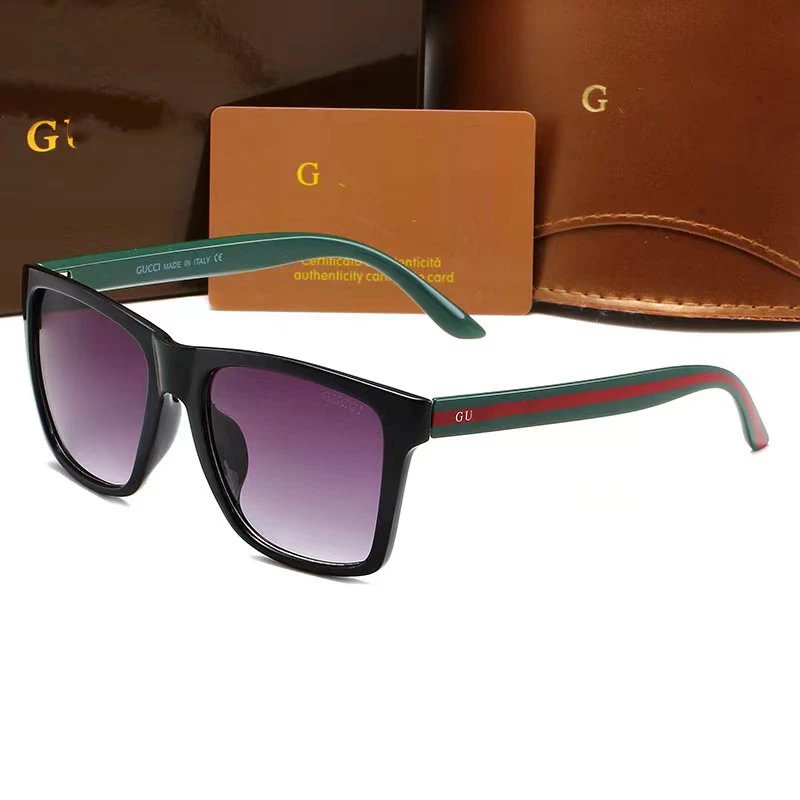 Gucci Square-Frame Acetate Sunglasses Black Web Purple Gradient (3513PC)