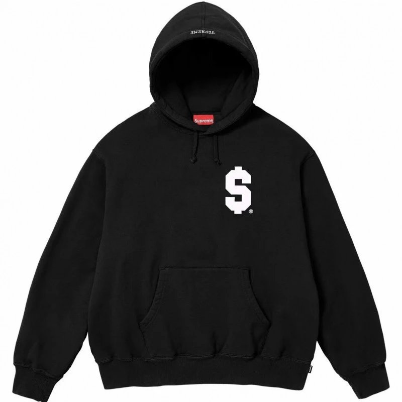 E567 SUPERME S Hooded Sweatshirt Black