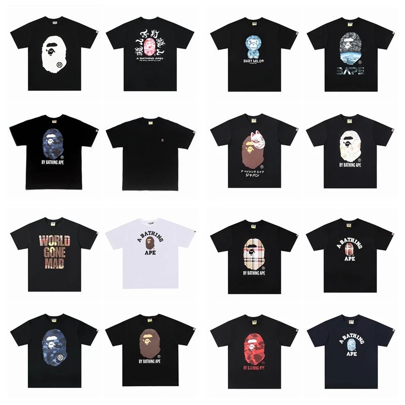 230 gram weight correct version trendy PE summer new short sleeved t-shirt for men and women couple loose half