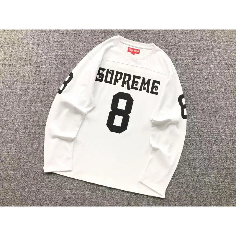 E589#Long Sleeve Soccer Jersey White