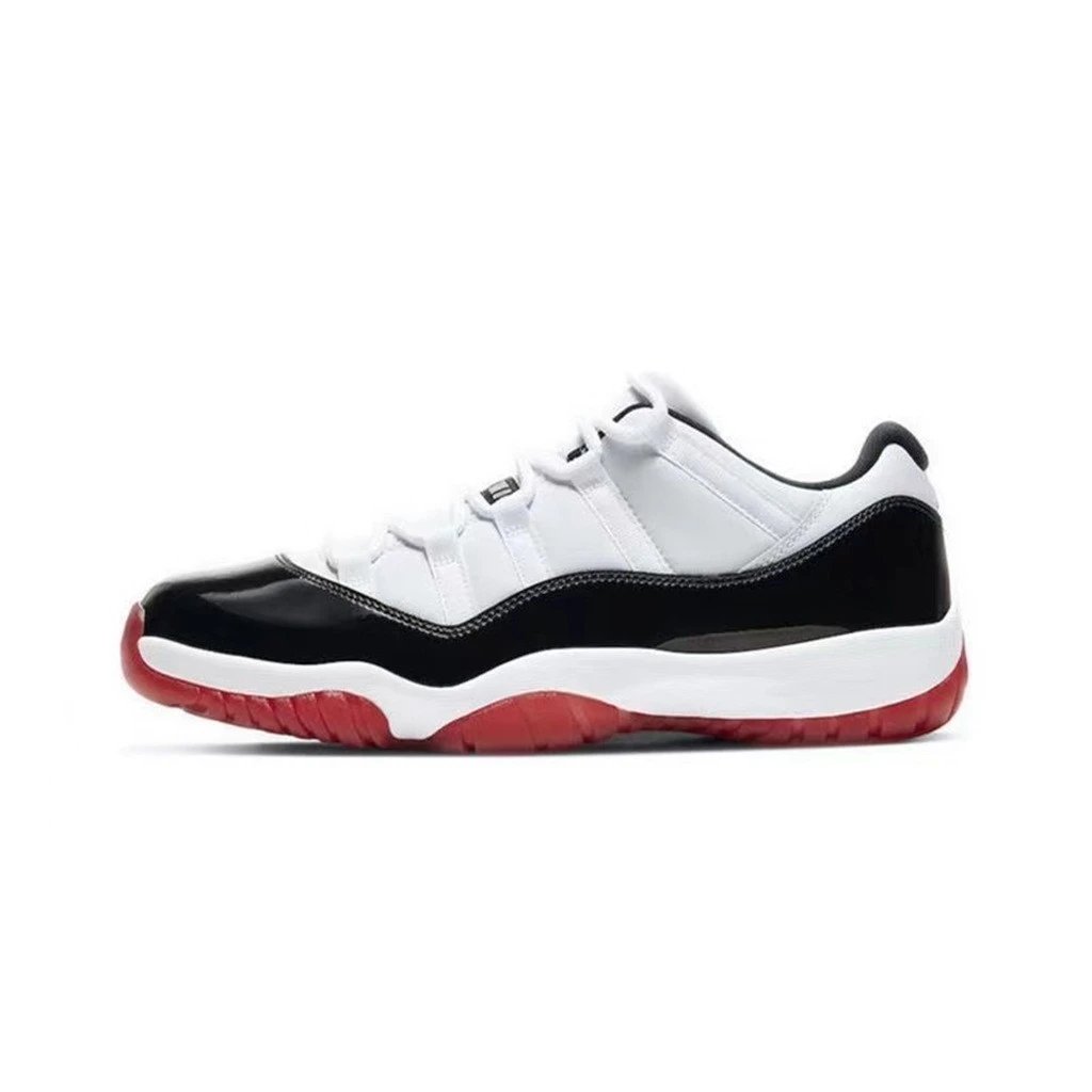 AJ11 Low Black White Red