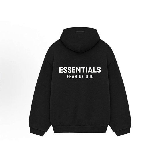 25FW New Essentials Silicone Double Row Letter Print Fleece-Lined Hoodie
