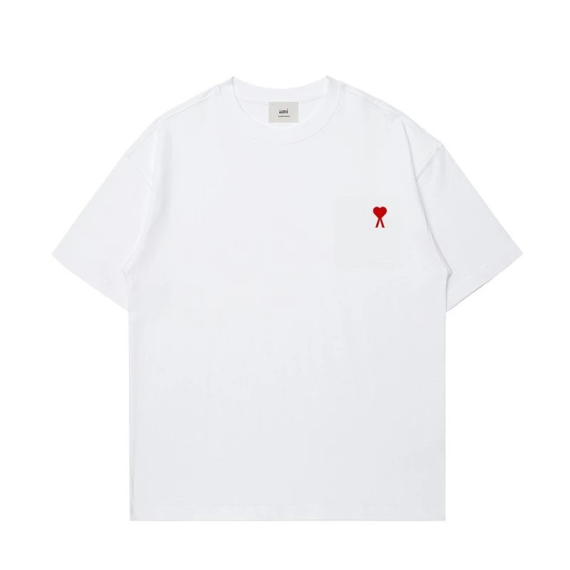 AMI Paris Ami de Coeur Pocket T-shirt White