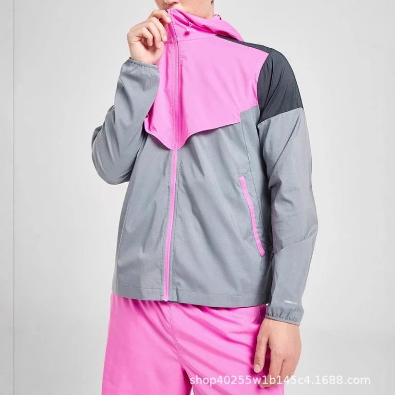 2025 New Style Athletic Breathable Color Block Jacket Dropshipping Amazon Hiking Set Casual Quick-Dry