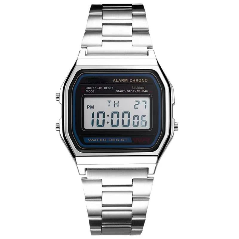 Explosive retro LED digital display timing multifunctional sports student electronic watch acrylic mirror 159WA/91