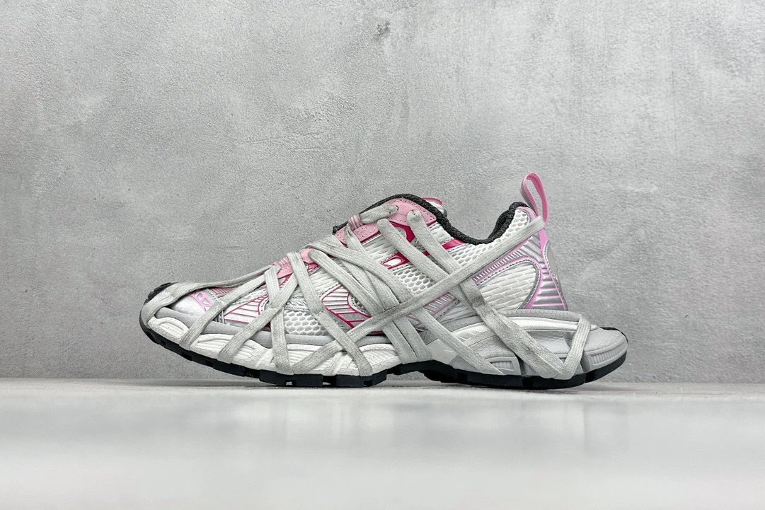 Lace-up - Gray Pink