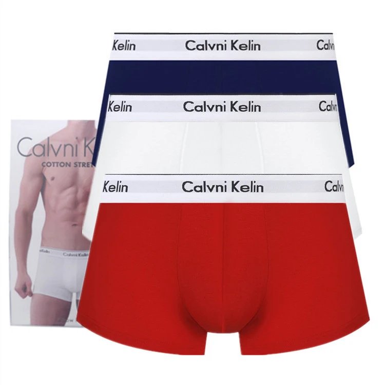 Blue/White/Red (3-Pack) (White Waistband)
