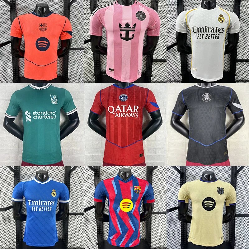 2526俱乐部巴塞迈阿密巴黎皇马利物浦soccer jerseys球员版足球服