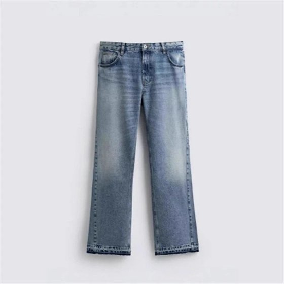 Men's Fashionable Bootcut Mid-Rise Slim Fit Washed Jeans with Pocket Detail - Fall/Winter 2025 New Arrival