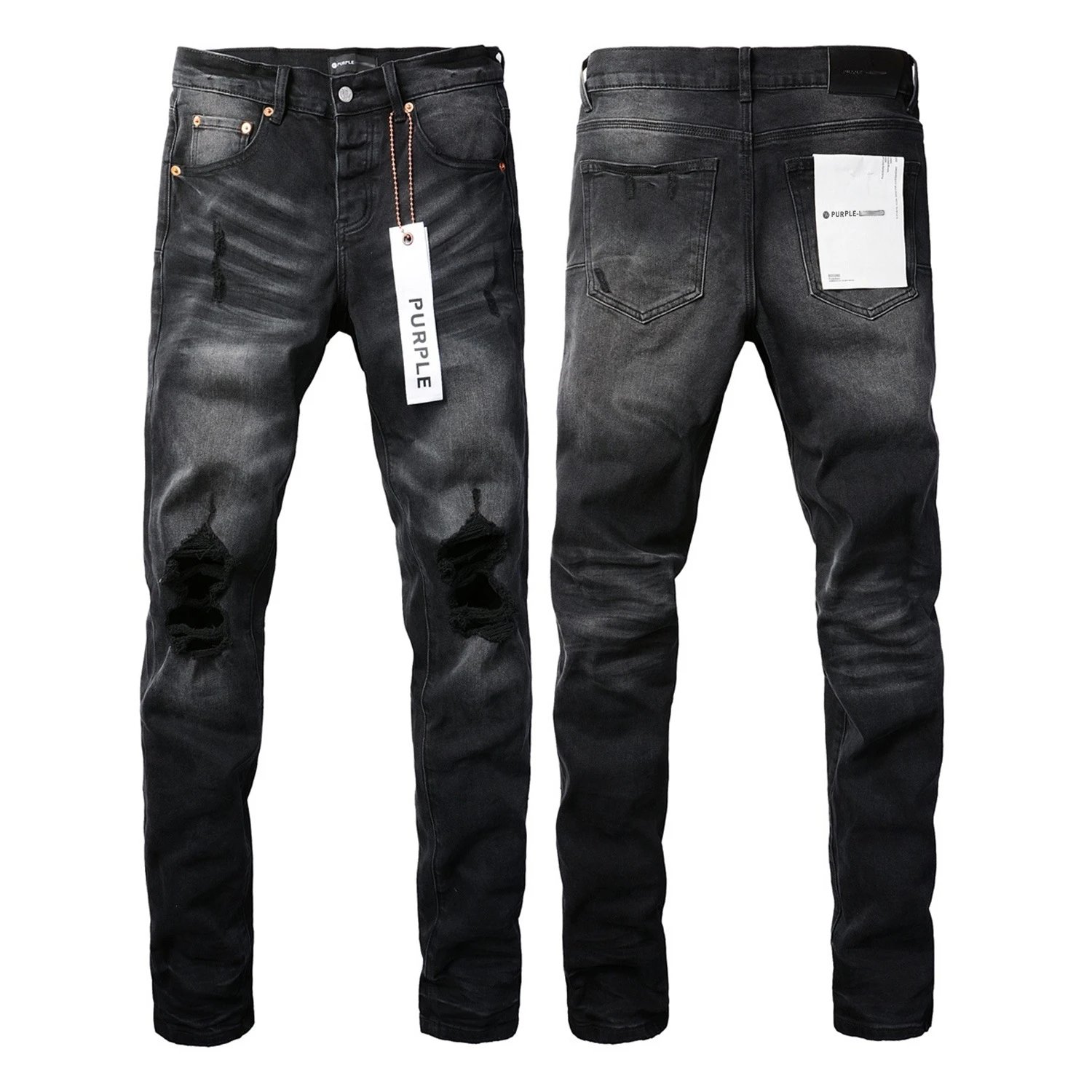 Purple Brand P001 Jeans Distressed Black