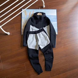 thumbnail for 25 Spring and Autumn Casual Sports Laminated TECH FIECE Technology Zipper Set Jacket Sweatpants 950+496