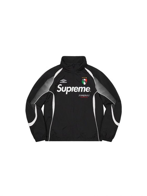 Premium Supreme x Umbro Collaboration Soccer Jacket - Casual Fashion Zip-Up High Neck Coat