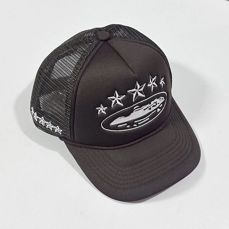 Corteiz Star Trucker Cap Black