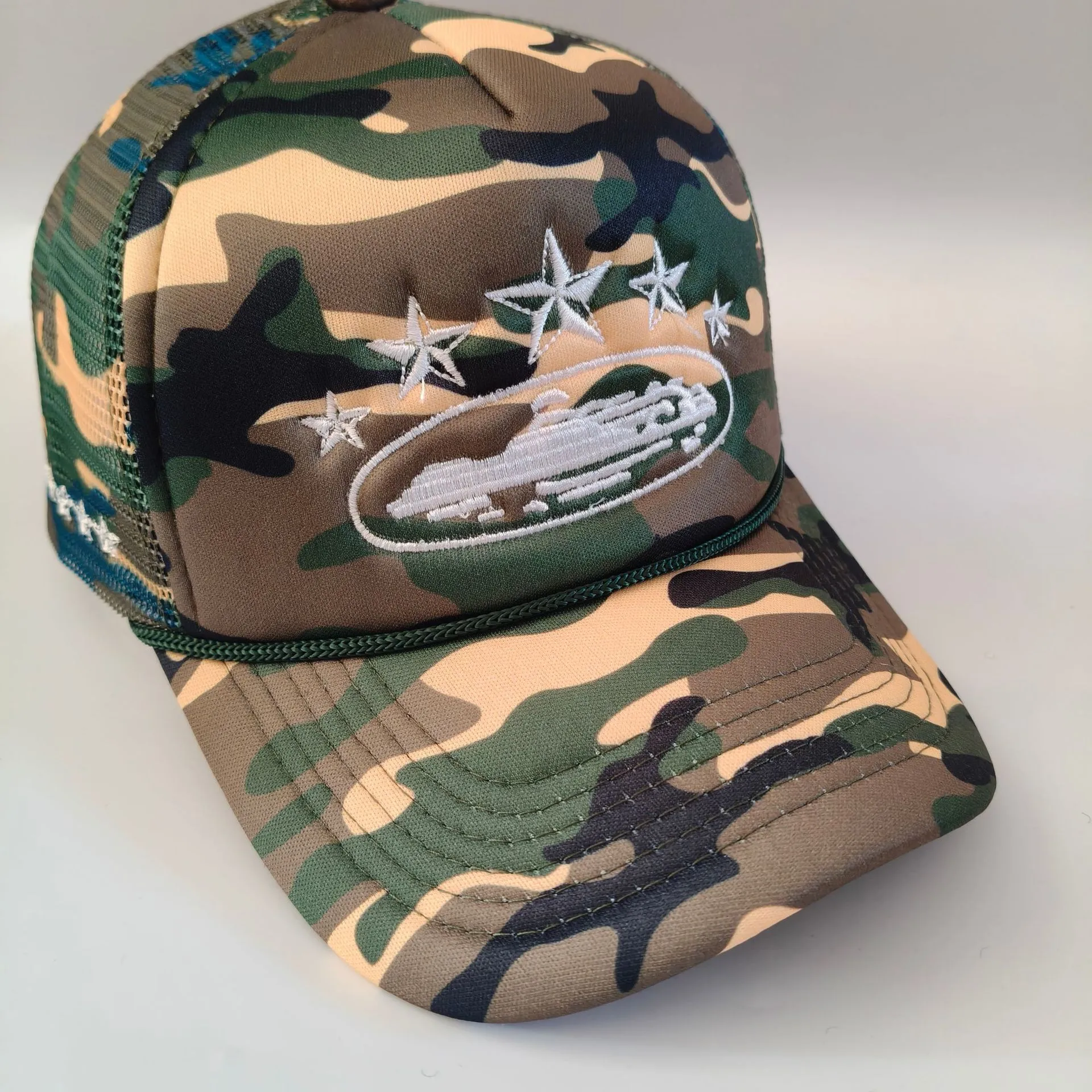 Corteiz 5 Starz Alcatraz Trucker American truck hat foreign trade trendy brand embroidered sun protection card