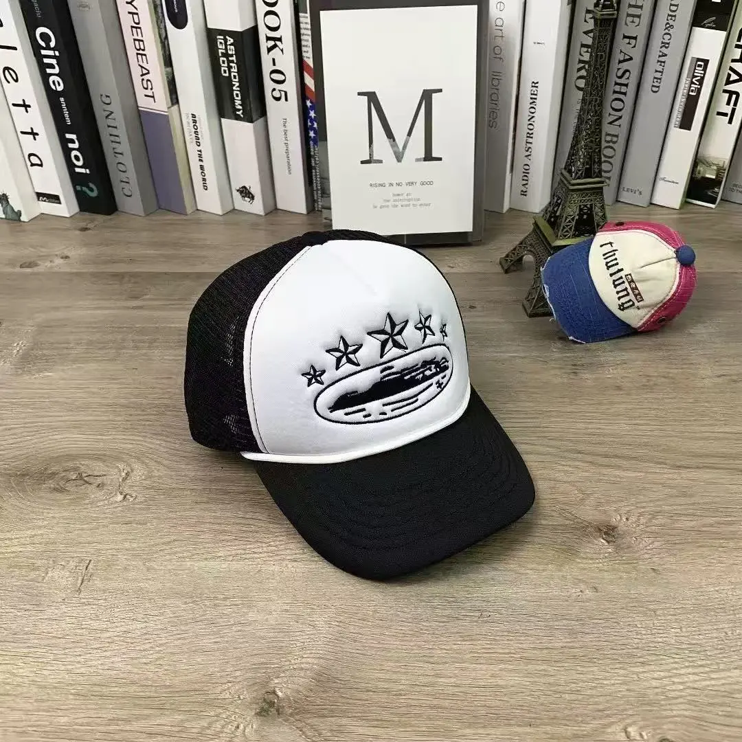 Corteiz 5 Starz Alcatraz Trucker American truck hat foreign trade trendy brand embroidered sun protection card