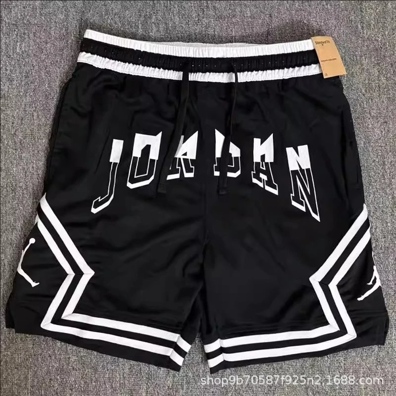 Jordan Basketball Shorts Diamond Mesh Black White