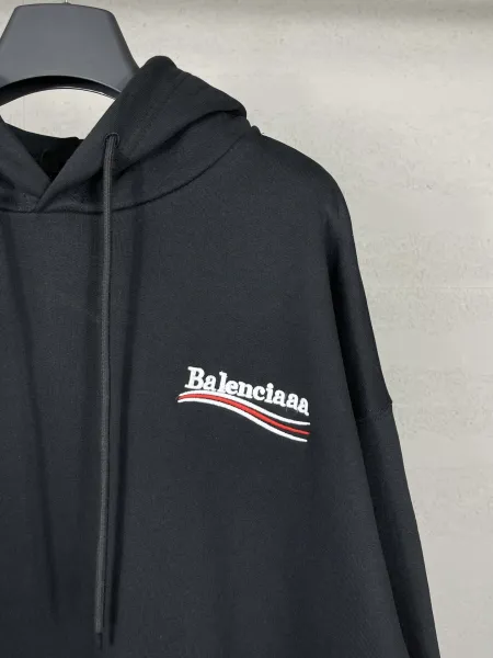 Balenciaga Logo Wave Hoodie White - 7