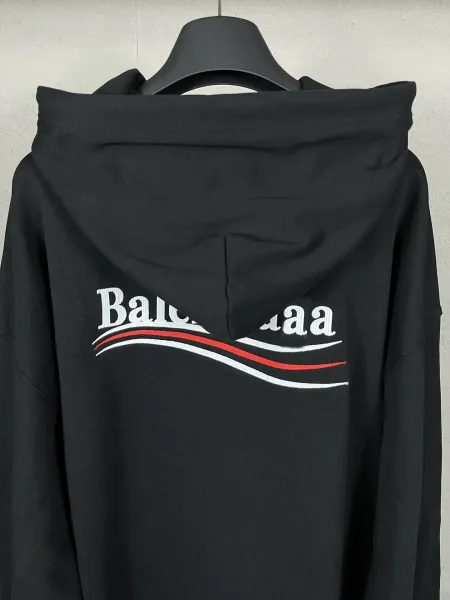 Balenciaga Logo Wave Hoodie White - 8
