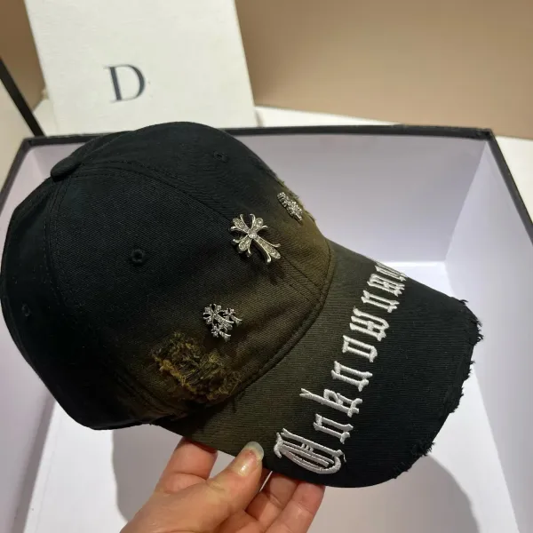 Chrome Hearts x Unknown World Brown Distressed Baseball Cap - 11