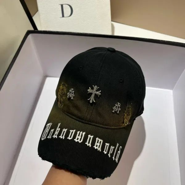 Chrome Hearts x Unknown World Brown Distressed Baseball Cap - 10