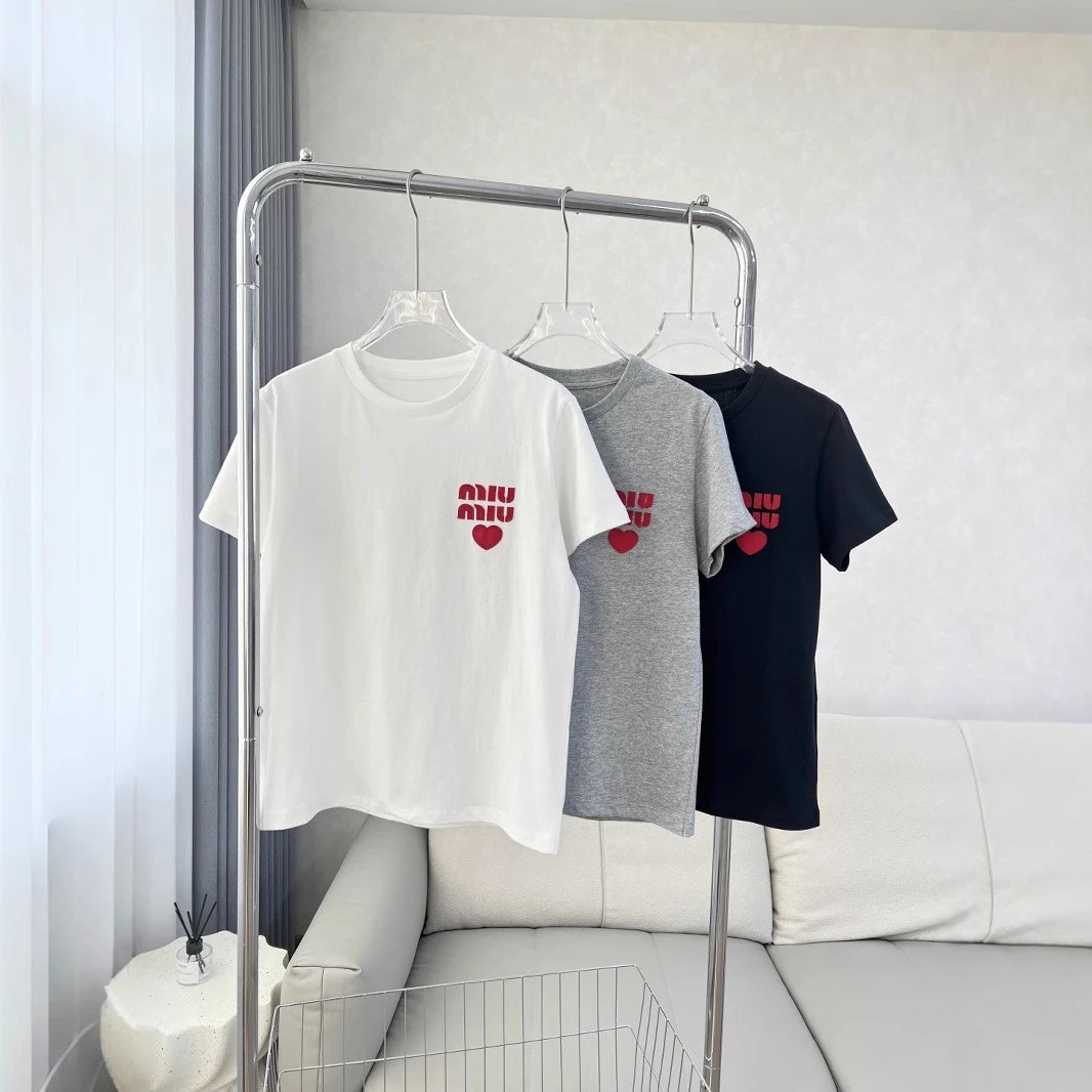 Heart Embroidery T-Shirt