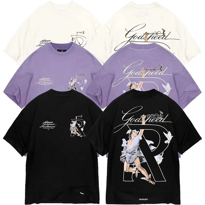 Angel and Peace Dove Print T-Shirt