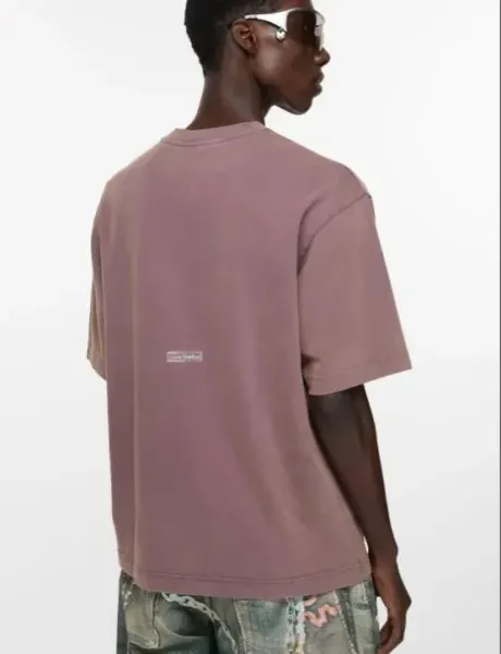 Off-White™ Distressed Logo T-Shirt Dusty Rose T-Shirt - 1