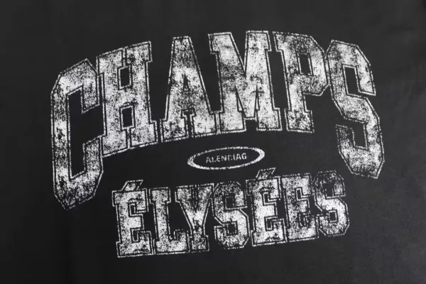 KLENOTHAG Champs Elysées Distressed Print Oversized T-Shirt - 6