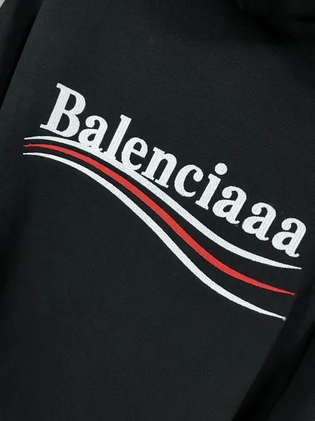 Balenciaga Logo Wave Hoodie White - 6