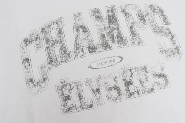 KLENOTHAG Champs Elysées Distressed Print Oversized T-Shirt - 7