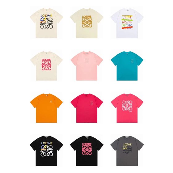 Loew*e t-shirt loose cotton t-shirt for women and men with short sleeves for couples