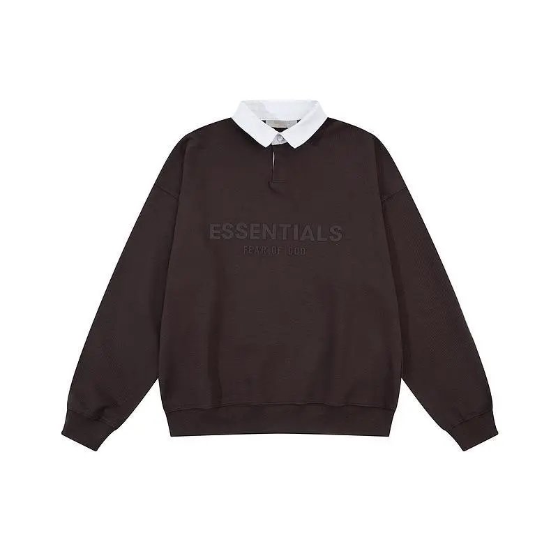 Embossed Letter Waffle Polo Hoodie photo 3