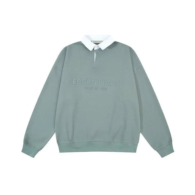 Embossed Letter Waffle Polo Hoodie photo 5