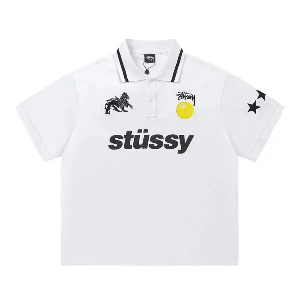 Stüssy 8-Ball Collection Black/White/Beige/Blue/Patterned Apparel - 3