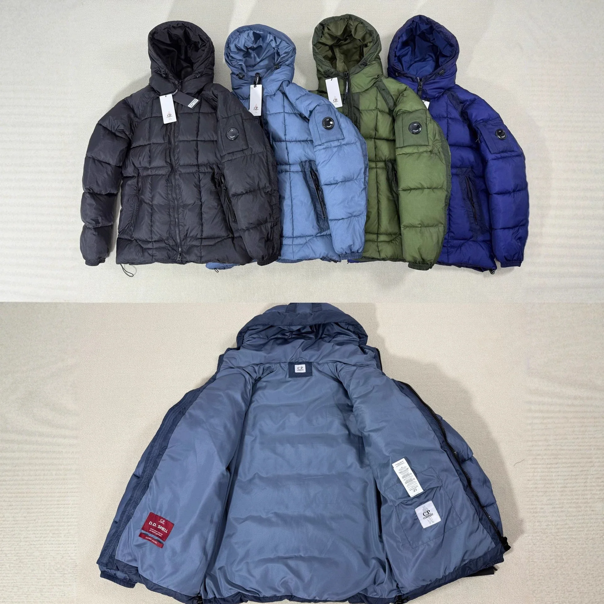 CP cotton jacket, autumn and winter cotton coat, thickened warm hooded top