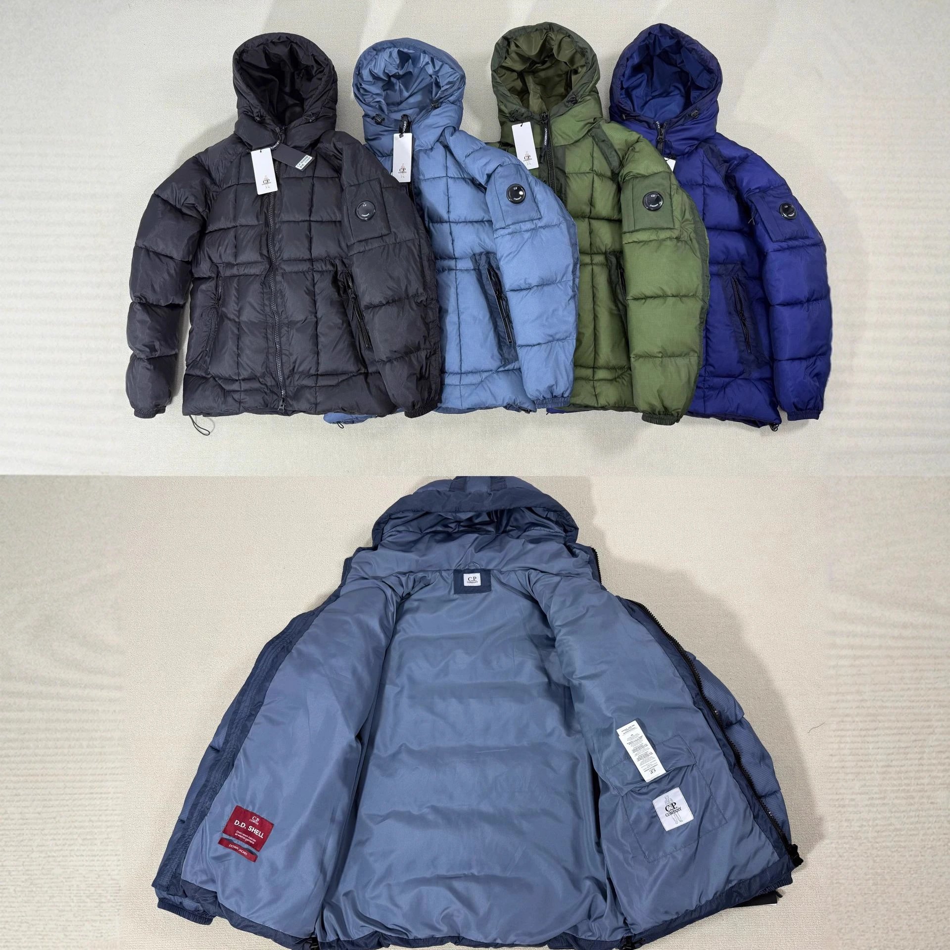 CP cotton jacket, autumn and winter cotton jacket, thick and warm hooded top