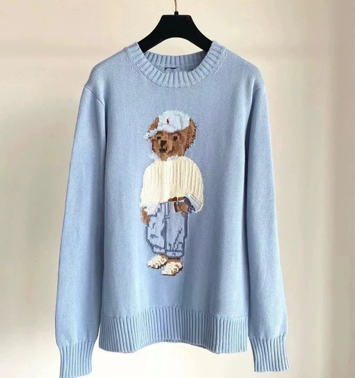 Polo Ralph Lauren Bear Knit Sweater Light Blue product detail 2 in Litbuy spreadsheet finds