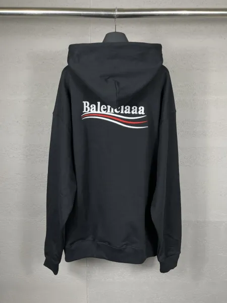 Balenciaga Logo Wave Hoodie White - 5