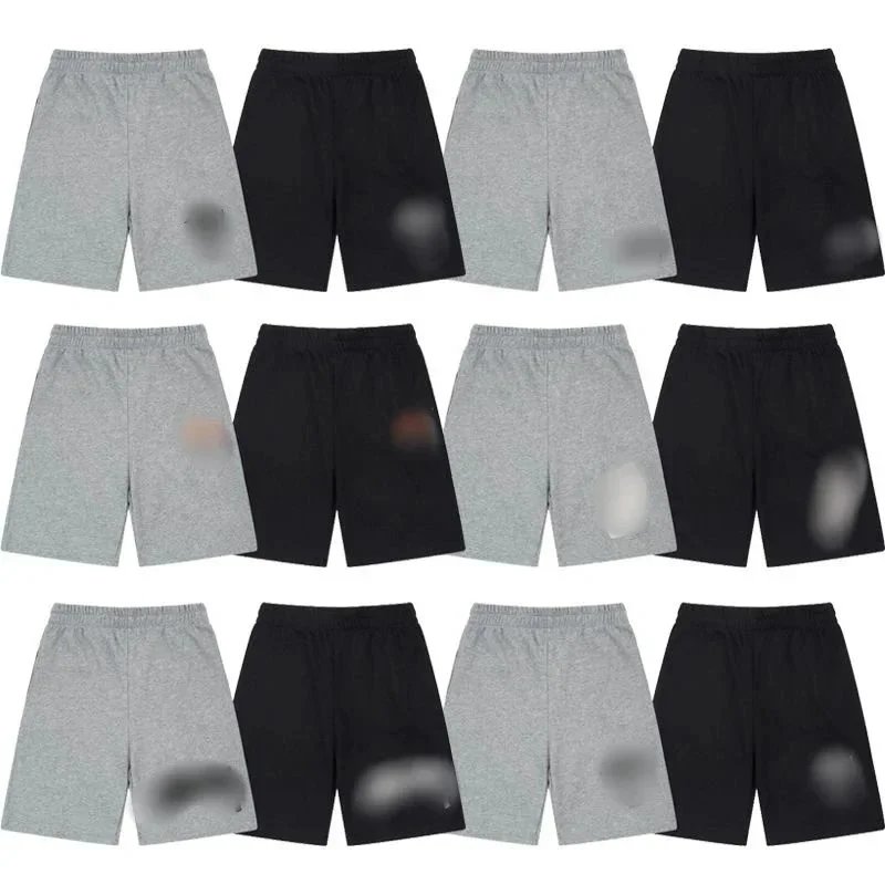 UrbanFit Classic Elastic-Waist Cotton Shorts - Gray & Black - 201695