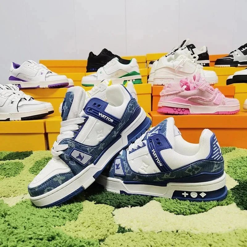 Louis Vuitton Archlight Monogram Denim Blue White Sneakers